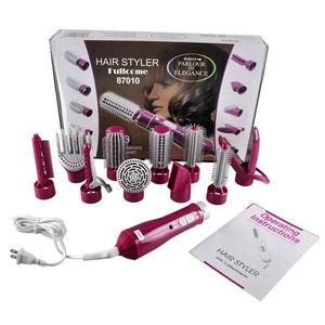 NEW 10 Attachment Tool Hair Styler Set (Brushes, Curler, Comb, etc.) FUL…